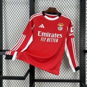 Men's Benfica 2025/26 Home Long Sleeves Jersey