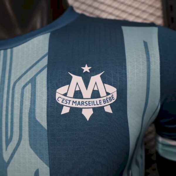 Men’s Olympique Marseille 2025/26 Blue Jersey Player Version - Image 3
