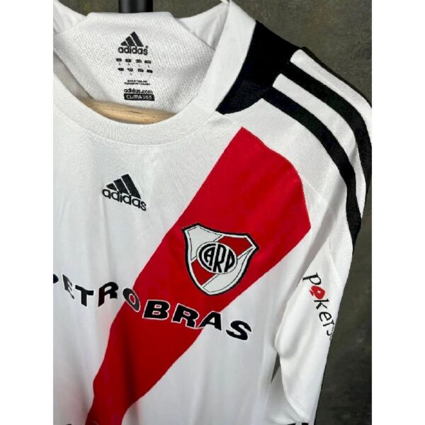 Retro River Plate 2009/2010 Home Long Sleeves Jersey - Image 2