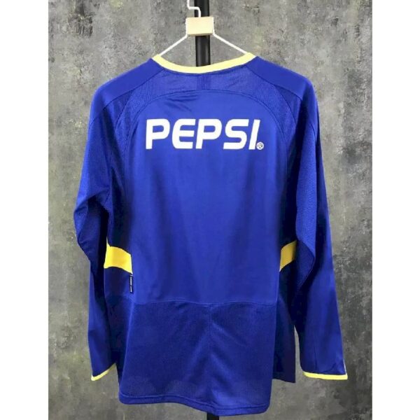 Retro Boca Juniors 2003/04 Home Long Sleeves Jersey - Image 2