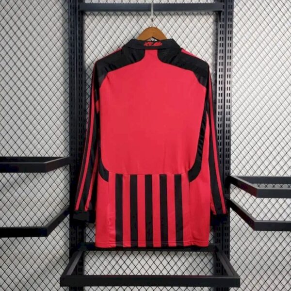 Retro AC Milan 2007/08 Home Long Sleeves Jersey - Image 2