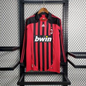 Retro AC Milan 2007/08 Home Long Sleeves Jersey