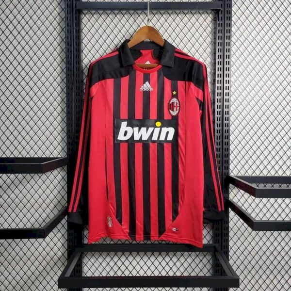 Retro AC Milan 2007/08 Home Long Sleeves Jersey