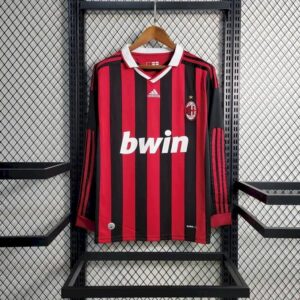 Retro AC Milan 2009/10 Home Long Sleeves Jersey