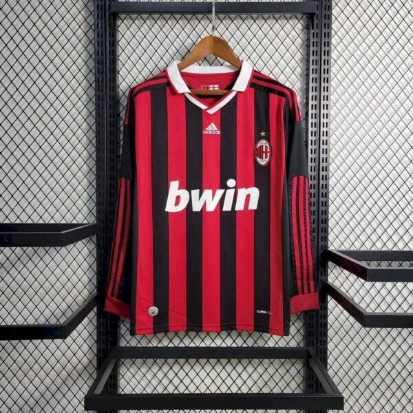 Retro AC Milan 2009/10 Home Long Sleeves Jersey