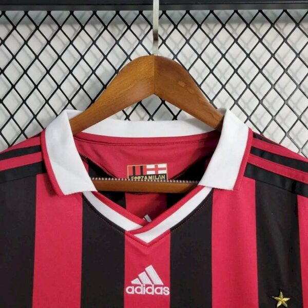Retro AC Milan 2009/10 Home Long Sleeves Jersey - Image 7