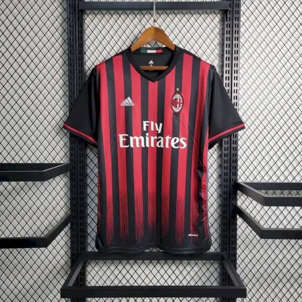 Retro AC Milan 2016/17 Home Jersey - Image 3
