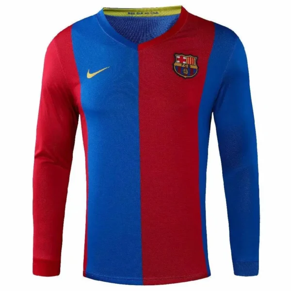 Retro Barcelona 2006/07 Home Long Sleeves Jersey