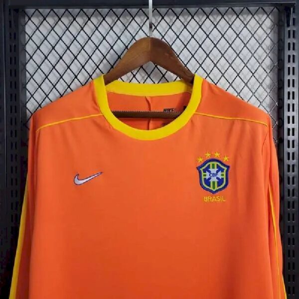 Retro Brazil 1998 Goalkeeper Long Sleeve Jersey - Image 2