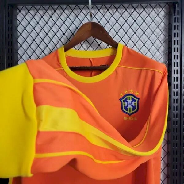 Retro Brazil 1998 Goalkeeper Long Sleeve Jersey - Image 6