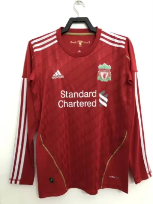 Retro Liverpool 2010/2012 Home Long Sleeves Jersey