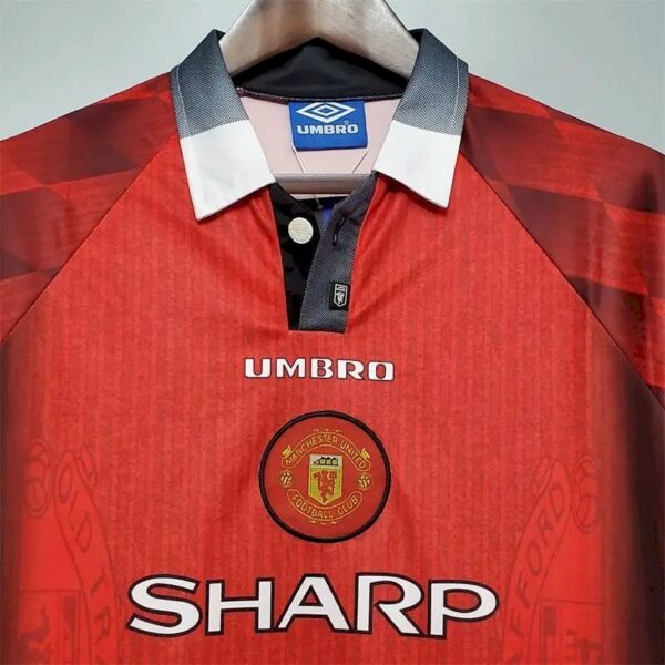 Retro Manchester United 1996 Home Long Sleeve Jersey - Image 2