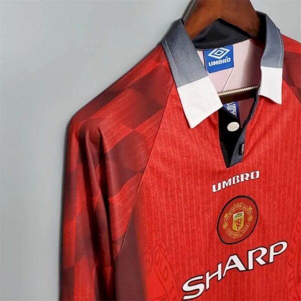 Retro Manchester United 1996 Home Long Sleeve Jersey - Image 3