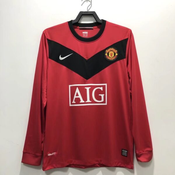 Retro Manchester United 2009/10 Home Long Sleeves Jersey