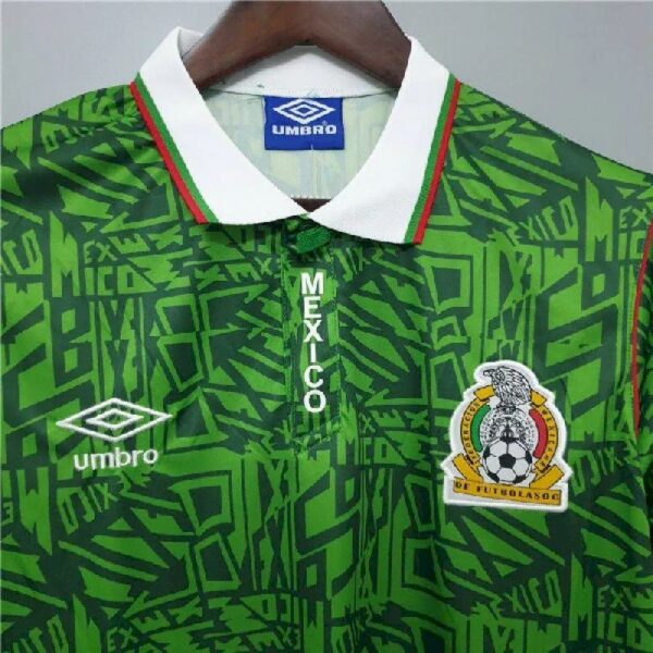 Retro Mexico 1994 World Cup Home Jersey - Image 3