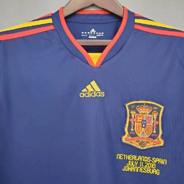 Retro Spain 2010 World Cup Away Long Sleeves Jersey - Image 6