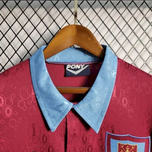 Retro West Ham United 1995/97 Home Long Sleeves Jersey - Image 3