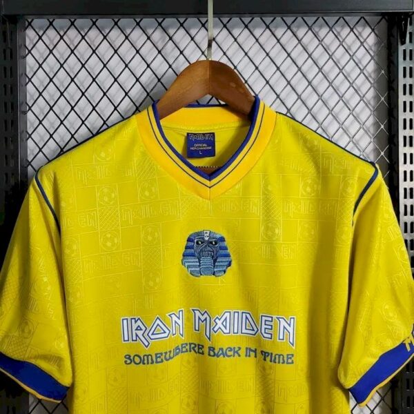 Retro West Ham United 2008 Yellow Iron Maiden Edition Jersey - Image 2