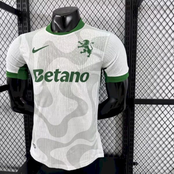 Men's Sporting CP 2025/26 Whtie Away Jersey Player Version - Image 8