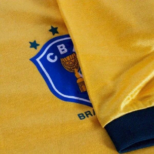 Retro Brazil 1988-91 Home Jersey - Image 2