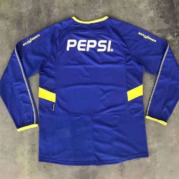 Retro Boca Juniors 2003/04 Home Long Sleeves Jersey - Image 4