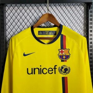 Retro Barcelona 2008/2009 Away Long Sleeves Jersey - Image 2