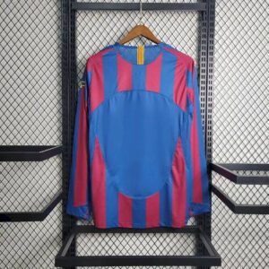 Retro Barcelona 2005/06 Home UCL Edition Long Sleeves Jersey - Image 2