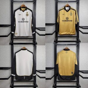 Retro Manchester United 2001/02 Centenary Reversible Away And Third Long Sleeves Jersey - Image 13