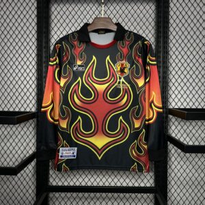 Retro Japan 1998 Goalkeeper Red Flame Jersey - Image 7