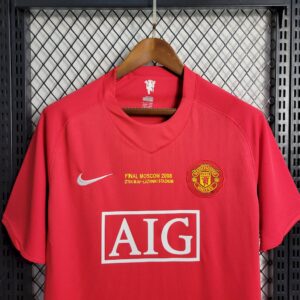 Retro Manchester United 2007/08 Home UCL Jersey - Image 3