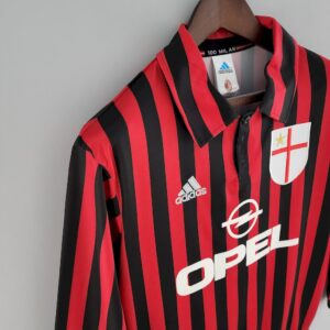 Retro AC Milan 1999/00 Home Long Sleeves Jersey - Image 10