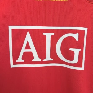 Retro Manchester United 2007/08 Home UCL Long Sleeves Jersey - Image 6