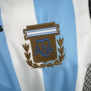 Retro Argentina 1998 Home Long Sleeves Jersey - Image 9