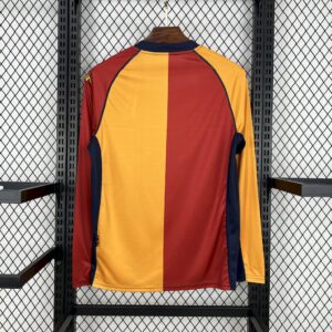 Retro AS Roma 2001/02 Home Long Sleeve Jersey - Image 2