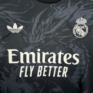 Mens Real Madrid 2024/25 Black Red Dragon Jersey - Image 6