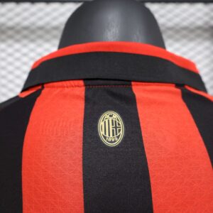 Mens AC Milan 2024/25 125th Anniversary Edition Retro Long Sleeves Jersey Player Version - Image 3