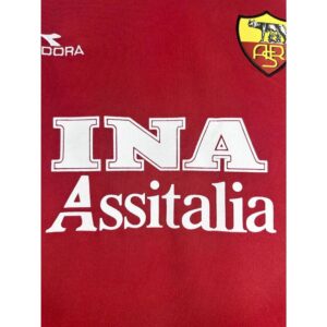 Retro AS Roma 1998/99 Home Long Sleeve Jersey - Image 4