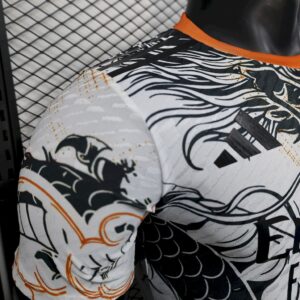 Mens Real Madrid 2025/26 Black and white dragon version Jersey Player Version - Image 3