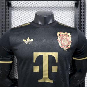 Mens Bayern Munich 2024/25 125 Anniversary Black Jersey Player Version - Image 4