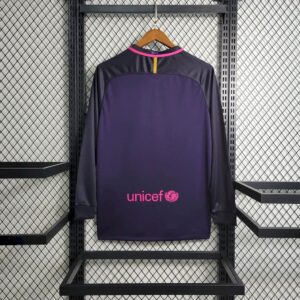 Retro Barcelona 2016/17 Away Long Sleeves Jersey - Image 2