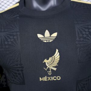 Mens Mexico 2025/26 Gold- Black Jersey Player Version - Image 4