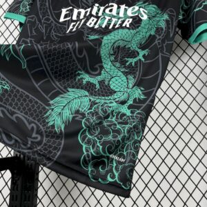 Mens Real Madrid 2025/26 Green and Black Dragon Special Edition Jersey - Image 3