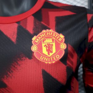 Mens Manchester United 2025/26 Pre-match training red and black Jersey Player Version - Image 5