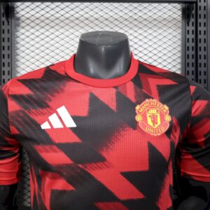 Mens Manchester United 2025/26 Pre-match training red and black Jersey Player Version - Image 4