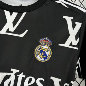 Mens Real Madrid 2025/26 Louis Vuitton Joint Edition Black Jersey - Image 4
