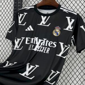 Mens Real Madrid 2025/26 Louis Vuitton Joint Edition Black Jersey - Image 3