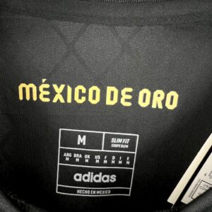 Mens Mexico 2025/26 Gold- Black Long Sleeves Jersey - Image 3