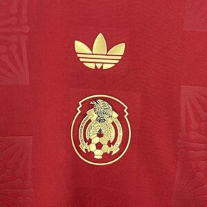 Mens Mexico 2025/26 Gold- Red Jersey - Image 7