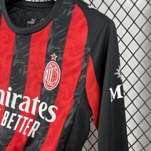 Mens AC Milan 2025/26 Home Long Sleeves Jersey - Image 6