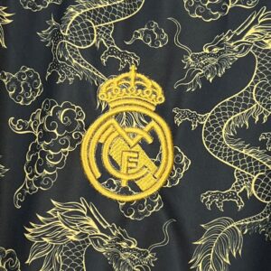 Mens Real Madrid 2025/26 Black Golden Dragon Edition Jersey - Image 5
